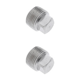 2 Pieces Stainless Steel Garboard Drain Plugs for Boats Marine 3/4'' & 1/2''