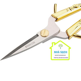 Kéo Cán Vàng Rồng Phượng Sang Trọng,Lưỡi Thép Không Gỉ, Sắc Bén Tiện Dụng