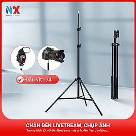 Mua Chân đèn cao 2m hợp kim nhôm - gắn đèn livestream  softbox chụp hình  đèn flash  máy ảnh