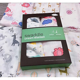 Set 2 Khăn Tắm , Khăn Quấn Sợi Tre Aden Anais Swaddle Cho Bé Loại Cao Cấp