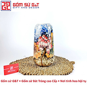Mua Lọ hoa dáng đu đủ sen đỏ Gốm Sứ G&T