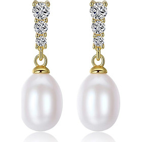 Bông Tai Ngọc Trai Cao Cấp B2355 Cỡ Hạt 7x9 Ly Bảo Ngọc Jewelry