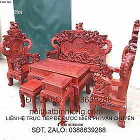 Mua Bộ Bàn Ghế Nghê Đỉnh Rồng Phương Gỗ Hương Đỏ Nam Phi