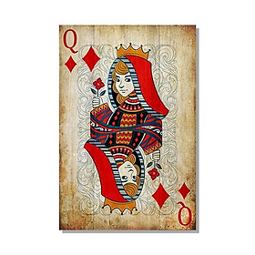 Mua Tranh treo tường trang trí  lá bài độc đáo - Chất Rô-20x30cm