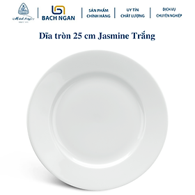 Mua Dĩa tròn Minh Long 25 cm - Jasmine - Trắng Bằng sứ  Hàng Đẹp  Cao Cấp  Dùng Trong Gia Đình  Đãi Khách  Tặng Quà Tân Gia