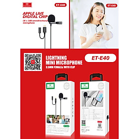 Mua Mic Thu Âm Mini Cho Điện Thoại Chân Lightning kèm Jack Cắm Tai Nghe Earldom E40 hỗ trợ thu âm khi quay video  livestream - Hàng chính hãng (TẶNG KÈM ĐẦU ĐỌC THẺ NHỚ CAO CẤP)