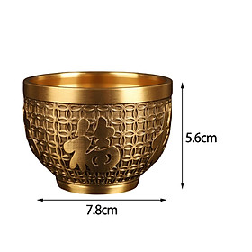 Brass Fu Bowl Folk Housewarming Gift Chinese Traditional Feng Shui Bowl