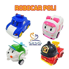 Bộ 4 xe ROBOCAR POLI chạy đà không biến hình