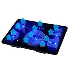 Neo star Genuine 5 Fan 2 USB LED Cooling Pad for Laptop - Black