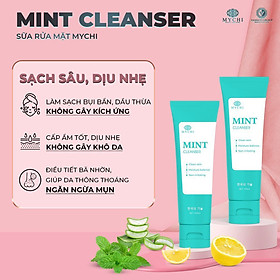 Sữa rửa mặt Mychi mint Cleanser Chính hãng