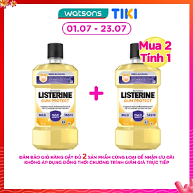 Nước Súc Miệng Listerine Gum Care Giúp Nướu Chắc Khỏe Vị Gừng Thảo Mộc 750ml
