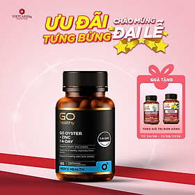Viên uống tinh chất Hàu nhập khẩu chính hãng New Zealand GO OYSTER + ZinC (60 viên) giúp tăng cường sinh lý nam, cải thiện chất lượng tinh trùng