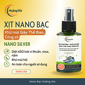 Xịt Khử Mùi Giày Công Sở Thể Thao Nano Bạc Hoàng Gia 100ml - Khử khuẩn giày nam nữ, khử mùi hiệu quả
