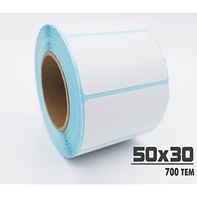 5 cuộn tem in trà sữa 50x30mm (30m) - Tem decal nhiệt