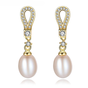 Bông Tai Ngọc Trai Cao Cấp B2328 Cỡ Hạt 7x10 Ly Bảo Ngọc Jewelry