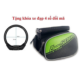 Túi 4 Ngăn Treo Sườn Xe Đạp Kèm Túi Chống Nước Cho Điện Thoại - Tặng khóa 4 số đổi mã