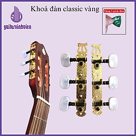 Mua Khoá đàn guitar classic mạ đồng không rỉ - Đặt hàng tặng pick - Tay nhựa dễ vặn