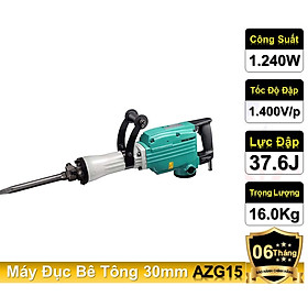 Mua Máy đục bê tông DCA AZG15 cao cấp   công suất lớn 1240W  tốc độ 1400 vòng/phút