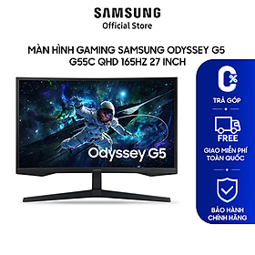 Màn hình Gaming Samsung 27 inch Odyssey G5 G55C QHD 165Hz - Hàng chính hãng