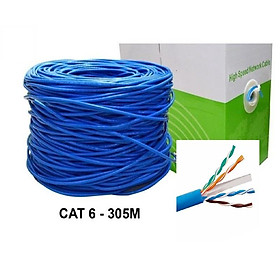 Mua Dây mạng CAT 6  cuộn 305M  dây mạng xanh   dây mạng lan DHLINK