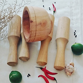 Mua Bộ Cối Chày Gỗ Tiện Dụng