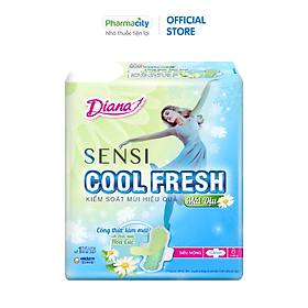 Băng vệ sinh mát dịu siêu mỏng có cánh Diana SenSi Cool Fresh (8 Miếng)