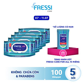 Combo 5 Khăn ướt Fressi Care All 100 tờ