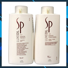 BỘ DẦU GỘI XẢ WELLA SP LUXEOIL KERATIN PROTECT SIÊU MỀM MƯỢT PHỤC HỒI TÓC ĐỨC 1000ML*2