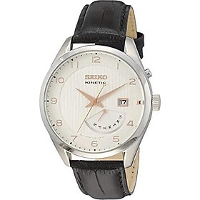 Seiko Men's SRN049-P1 Kinetic Black Leather Watch