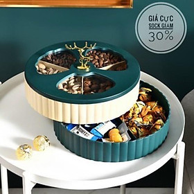 Mua Khay Mứt 2 Tầng Hình Con Hươu  hộp Đựng Bánh Kẹo Sang Trọng Cho Ngày Tết