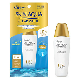 Sữa Chống Nắng Hằng Ngày Dưỡng Trắng Sunplay Skin Aqua Clear White SPF 50+, PA++++ (25g)