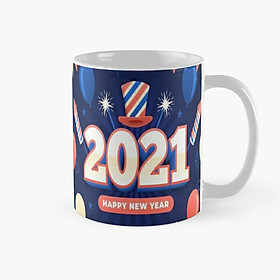 Cốc sứ uống nước Happy new year 2021