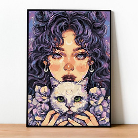 Tranh số hóa Luna đã căng khung 40x50cm