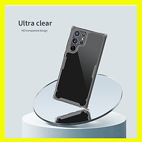 Ốp lưng Chống Ố Cho Samsung Galaxy S23 Ultra chính hãng Nillkin Nature TPU Pro Case Viền dẻo chống sốc, Lưng bằng MEKA không ố màu - hàng chính hãng