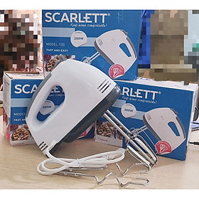 Máy đánh trứng nhào bột đánh kem Scarlett SL-133 kèm 2 que nhào bột công suất 260W với 7 tốc độ nhanh chậm- Hàng chính hãng