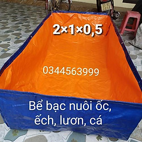 Hình ảnh BỂ BẠT NUÔI CÁ, ỐC, ẾCH , LƯƠN ĐỦ KÍCH THƯỚC - 2*1*0,5