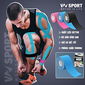 Combo 2 Cuộn Băng Keo Vải Dán Cơ Thể Thao Cao Cấp Kinesiology Tape  (5cm x 5m) - Băng Keo Dán Cơ Chuyên Dụng Trong Thể Thao Phù Hợp Cho Mọi Lứa Tuổi Và Tất Cả Các Bộ Môn Thể Thao