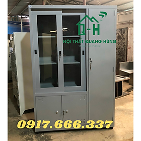 Mua TỦ HỒ SƠ SẮT 2 CÁNH CỬA LÙA 1 CÁNH CỬA MỞ SƠN TĨNH ĐIỆN