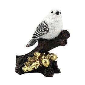 Bird Ornament Figurine Sculpture Bird Statue for Flowerpot Table Living Room