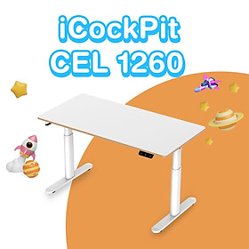 Bàn nâng hạ chiều cao công thái học iCockpit EL05 1460. Phiên bản nâng cấp mới nhất tặng kèm thảm lót chuột, móc treo tai nghe và giá để ly nước