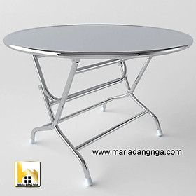 Mua bàn inox xếp gọn tròn