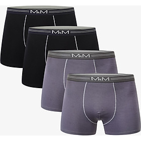 Combo 4 quần sịp đùi nam quần lót nam Cao Cấp Boxer MRM FASHION (2 màu)