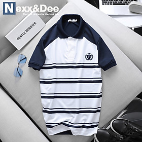 Áo thun POLO nam có cổ bẻ phối sọc ngang cá sấu cao cấp trẻ trung ND04 Áo Thun Polo Nam Có Cổ Bẻ Phối Sọc Ngang Cá Sấu Cao Cấp Trẻ Trung Nd04