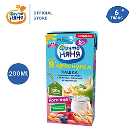 Sữa chua yến mạch vị táo, mâm xôi và việt quất Fruto Nyanya 200ml