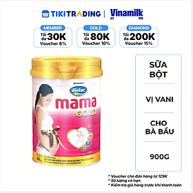Hộp Sữa bột dành cho bà bầu Vinamilk Dielac Mama Gold - Hộp thiếc 900g Hương Vani
