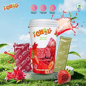 iChill Dâu Tây Atiso Đỏ Nước Thanh Nhiệt Sấy Thăng Hoa Từ Trái Cây Tự Nhiên