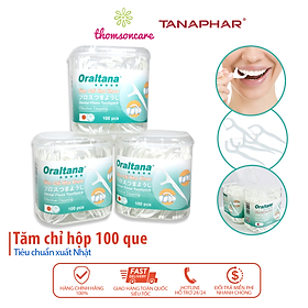 Tăm chỉ nha khoa Oraltana - Lọ 100 que - Chăm sóc răng lợi tiêu chuẩn xuất Nhật