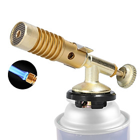 All-Copper Welding Torch Cassette Manual Flamethrower Portable Gases Burner High Temperature Resistant with Adjustable Firepower for Soldering Welding Culinary Baking0