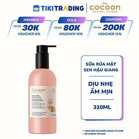 Sữa rửa mặt sen Hậu Giang Cocoon 310ml - Vegan Thuần Chay