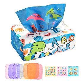 Busy Pull Tissues Game Toy Hand towel Scarf Box for Motor Skills Babies